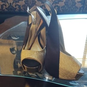 3 for 30 Charlotte Russe black&gold sling backs